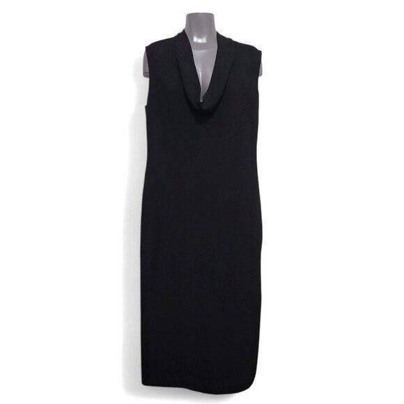 MAXMARA Black Viscose Shift Maxi Dress - Picture 4 of 14